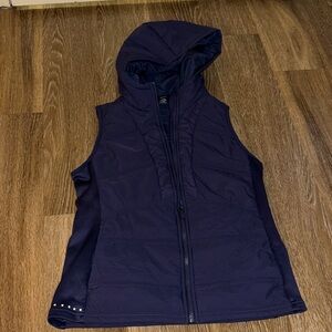 Avia Sleeveless Hooded Puffer Vest - Purple